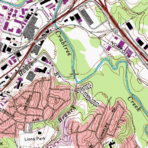 Topographic Map of Pigeon House Branch, NC