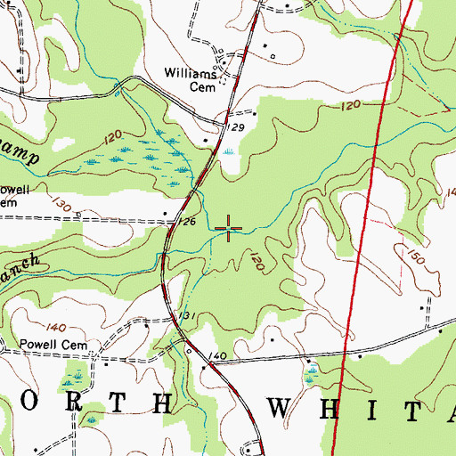 Topographic Map of Pine Log Branch, NC