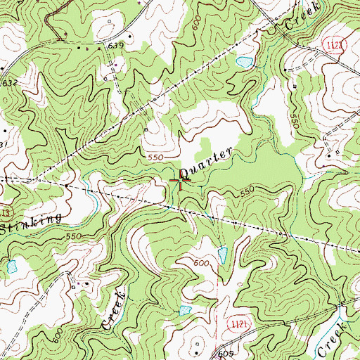 Topographic Map of Poppaw Creek, NC