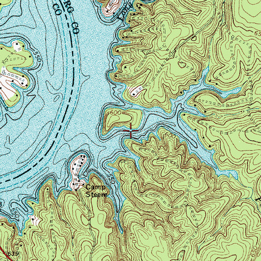 Topographic Map of Porter Branch, NC