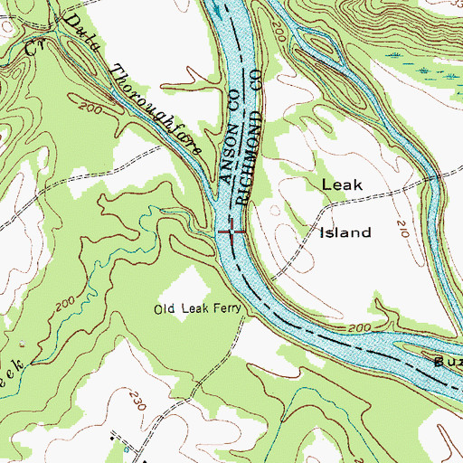Topographic Map of Pressley Creek, NC