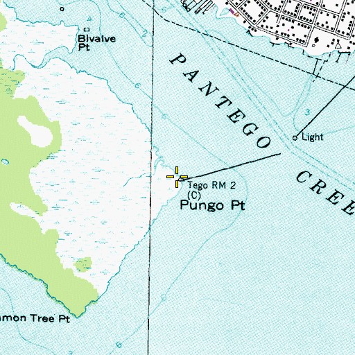 Topographic Map of Pungo Point, NC
