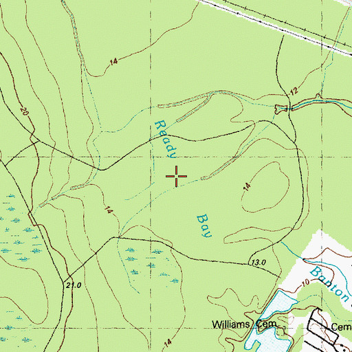 Topographic Map of Ready Bay, NC