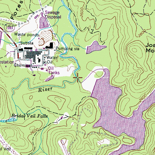 Topographic Map of Reasonover Creek, NC