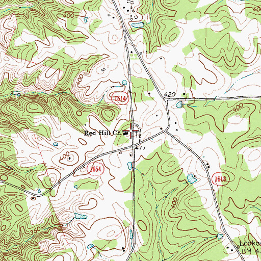 Topographic Map of Red Hill Church, NC