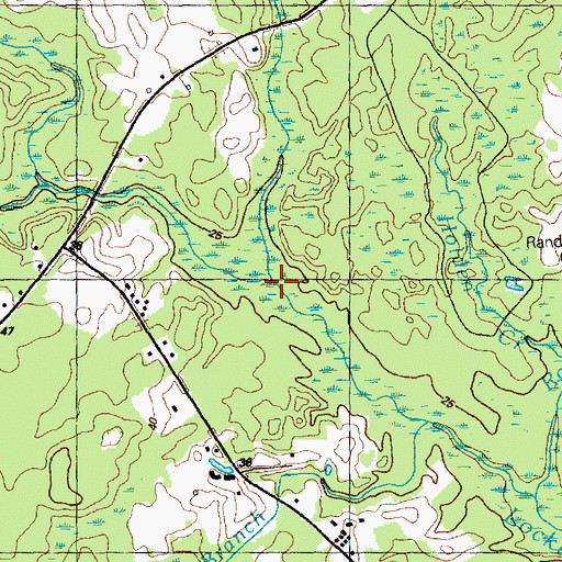 Topographic Map of Red Run, NC