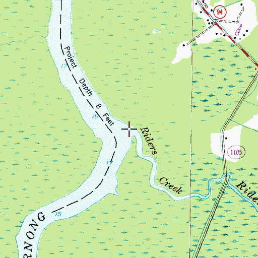 Topographic Map of Riders Creek, NC