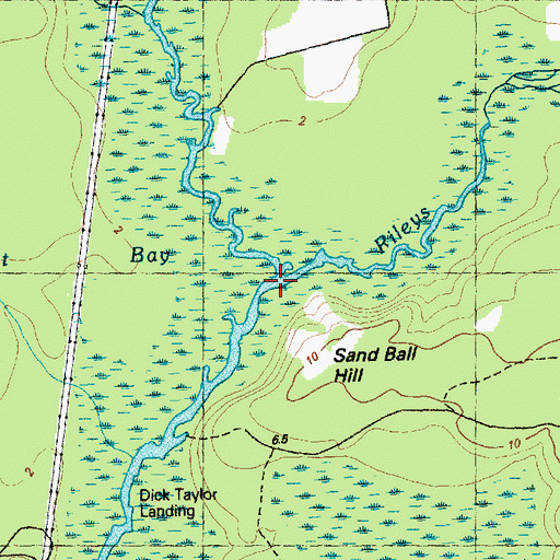 Topographic Map of Rileys Creek, NC