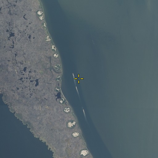 Aerial/Satellite Image of Roanoke Sound Channel, NC