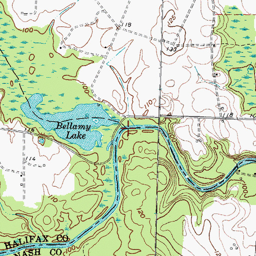 Topographic Map of Rocky Swamp, NC