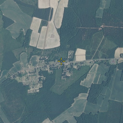 Aerial/Satellite Image of Saint Johns Church, NC