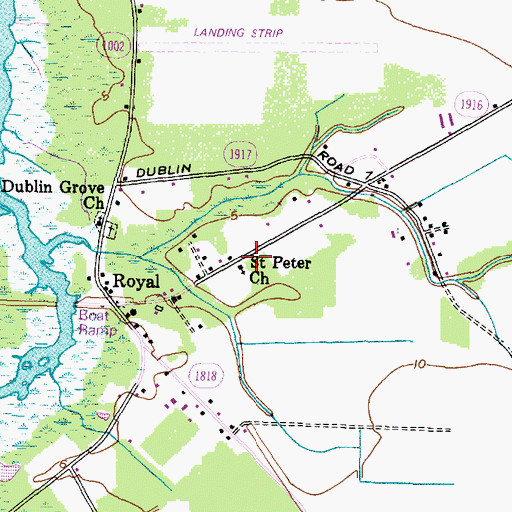 Topographic Map of Saint Peter Church, NC