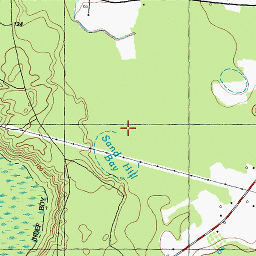Topographic Map of Sand Hill Bay, NC