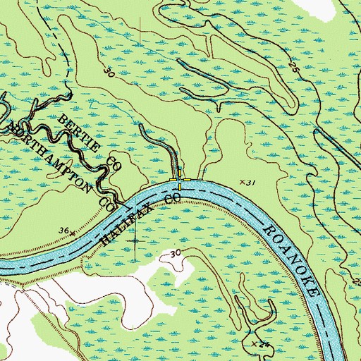 Topographic Map of Sandy Run, NC