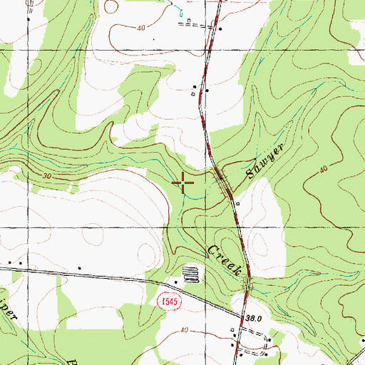 Topographic Map of Sawyer Branch, NC