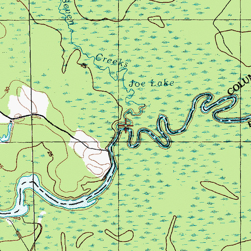 Topographic Map of Seven Creeks, NC