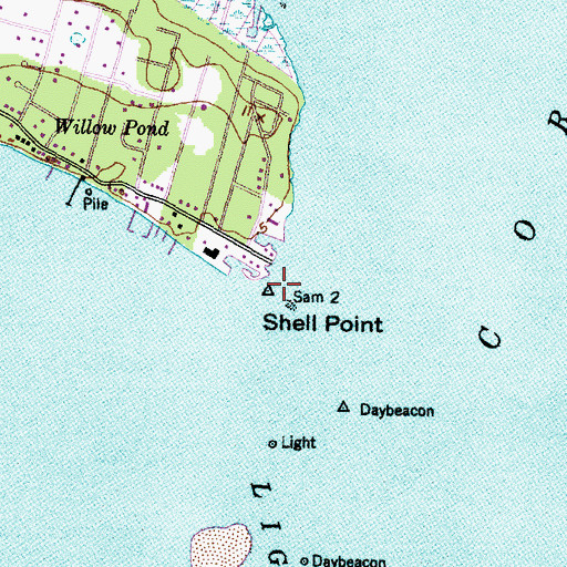 Topographic Map of Shell Point, NC