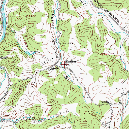 Topographic Map of Shelter Church, NC