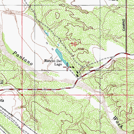 Topographic Map of Rancho del Lago, AZ