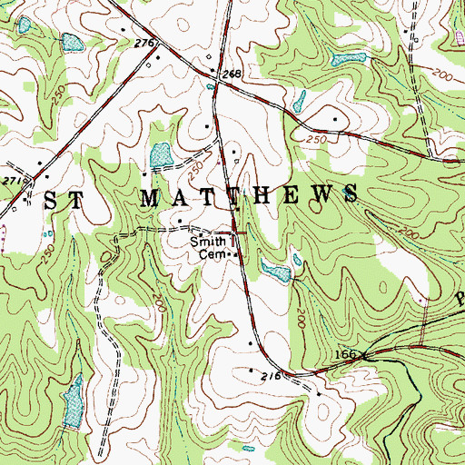 Topographic Map of Smith Cemetery, NC