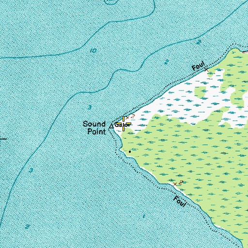 Topographic Map of Sound Point, NC