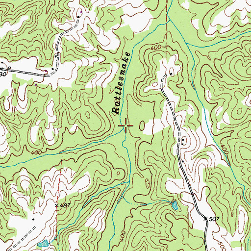 Topographic Map of South Fork Rattlesnake Creek, NC