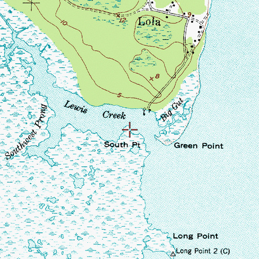 Topographic Map of South Point, NC