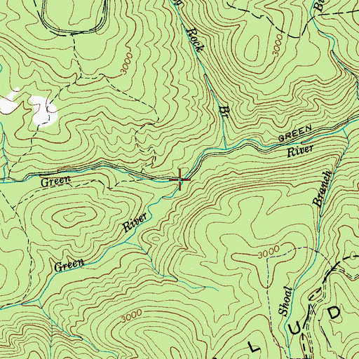 Topographic Map of South Prong Green River, NC
