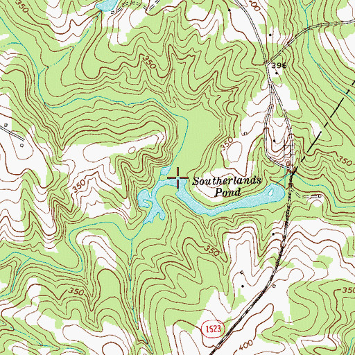 Topographic Map of Southerlands Pond, NC