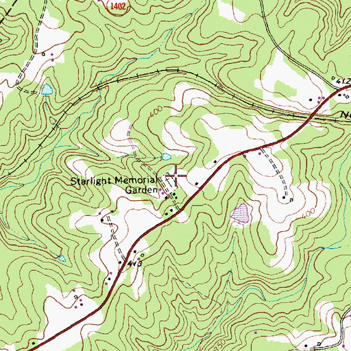 Topographic Map of Starlight Memorial Garden, NC