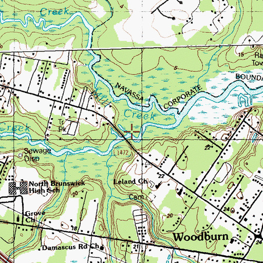 Topographic Map of Sturgeon Creek Bridge, NC