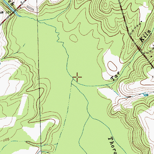 Topographic Map of Tar Kiln Branch, NC