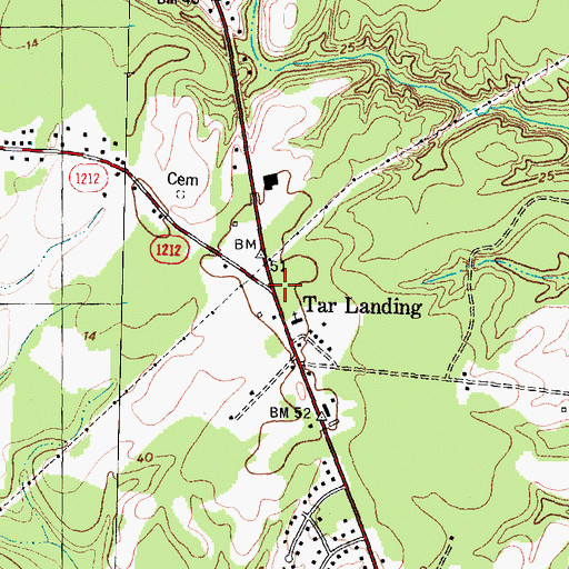 Topographic Map of Tar Landing, NC