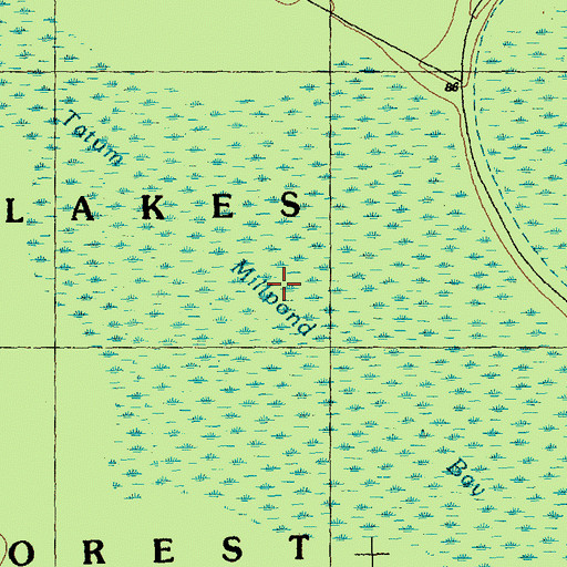 Topographic Map of Tatum Millpond Bay, NC
