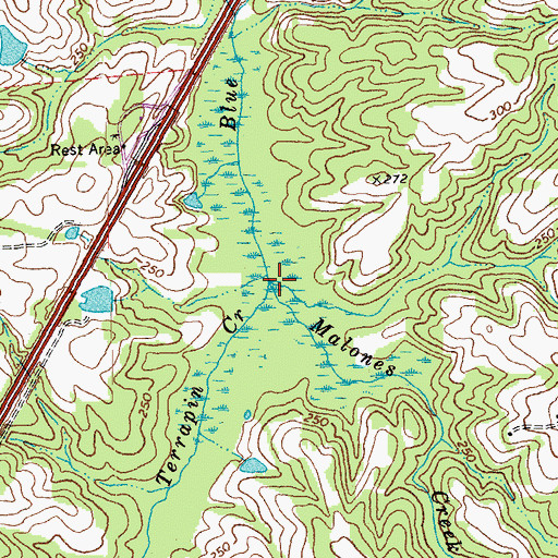 Topographic Map of Terrapin Creek, NC