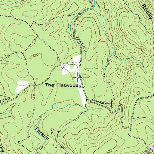 Topographic Map of The Flatwoods, NC