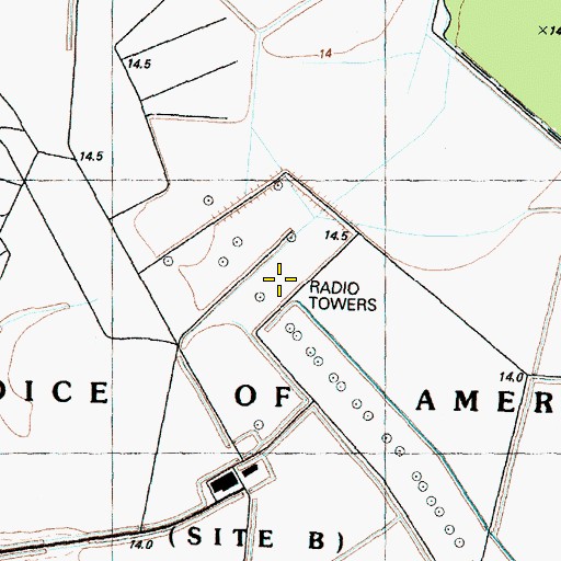 Topographic Map of The Opening (historical), NC