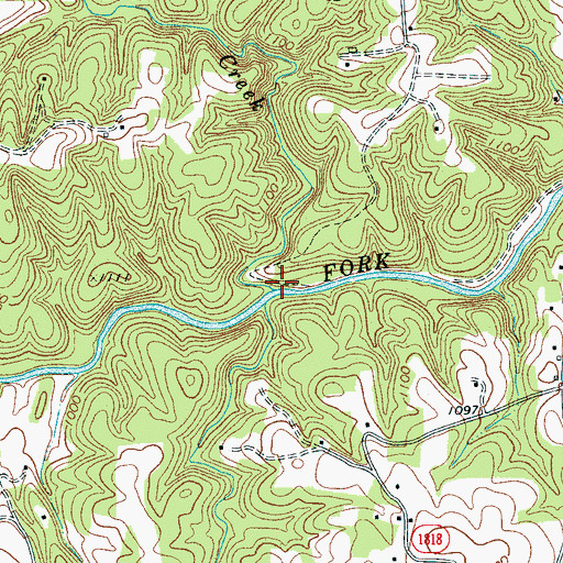 Topographic Map of Tims Creek, NC