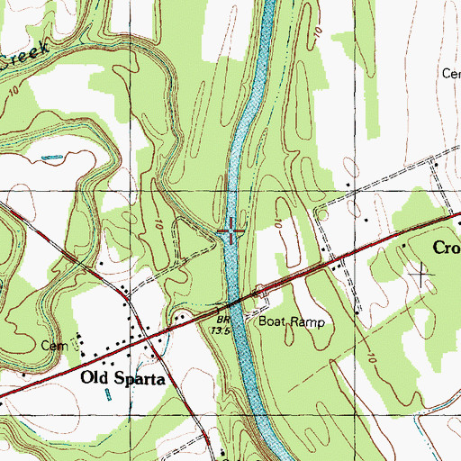Topographic Map of Town Creek, NC