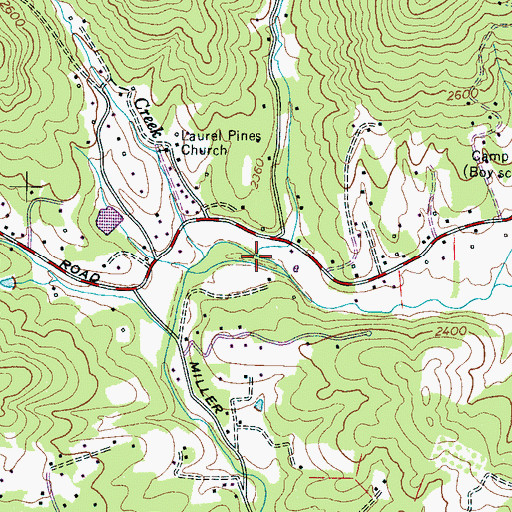 Topographic Map of Trantham Creek, NC