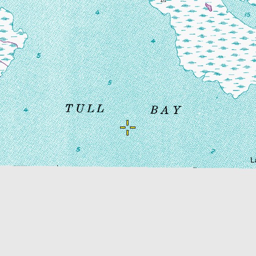 Topographic Map of Tull Bay, NC