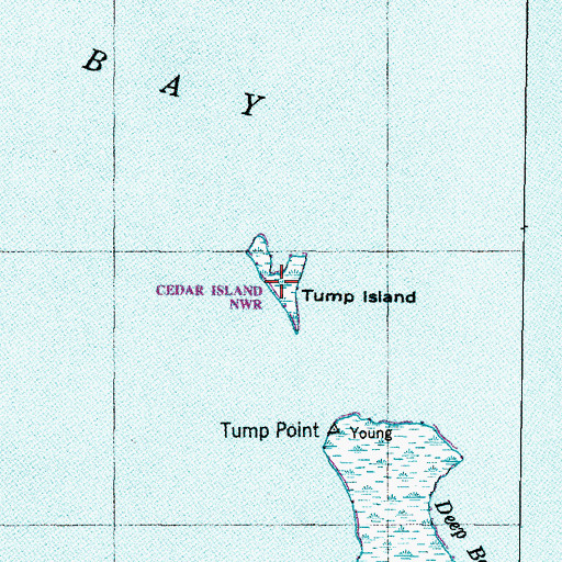Topographic Map of Tump Island, NC