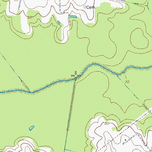 Topographic Map of Turkey Creek, NC