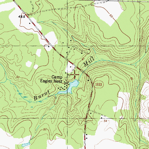 Topographic Map of Tuscarora Camp, NC