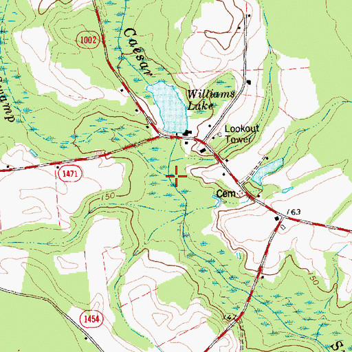 Topographic Map of Twomile Swamp, NC