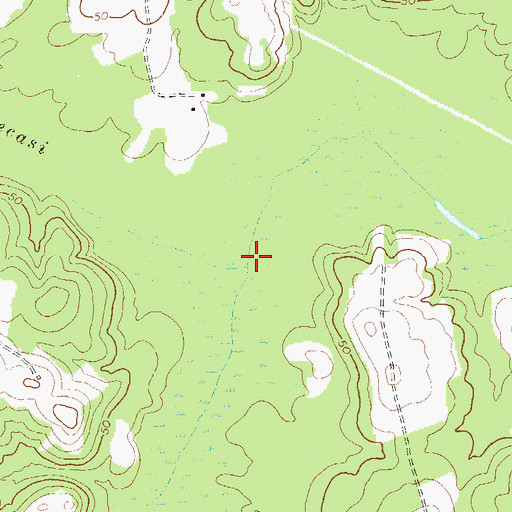 Topographic Map of Urahaw Swamp, NC