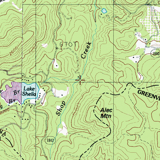 Topographic Map of Vira Branch, NC