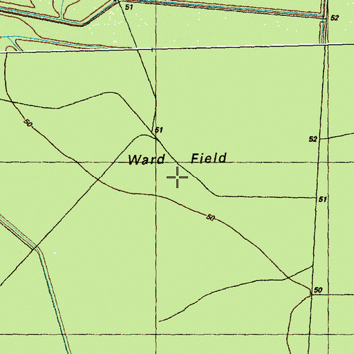 Topographic Map of Ward Field, NC