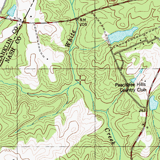 Topographic Map of White Creek, NC