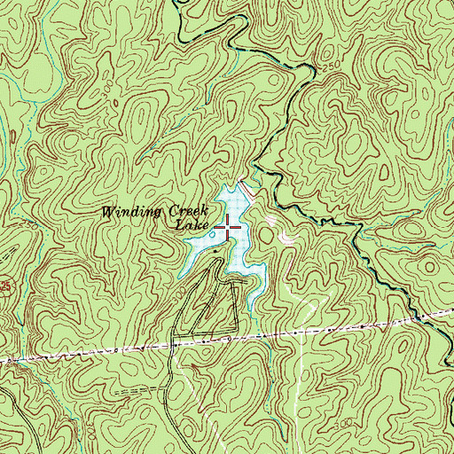 Topographic Map of Winding Creek Lake, NC